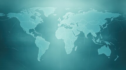 Obraz premium World map on blue background, explore continents, oceans and global geography