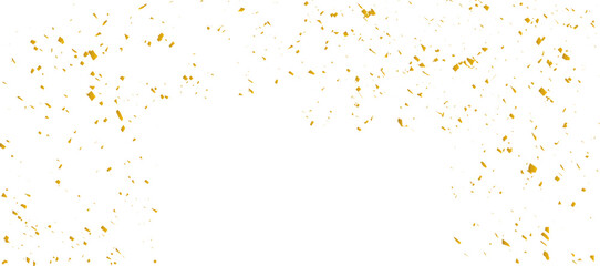 Falling shiny gold confetti Luxury gold confetti and carnival ribbons. Luxury greeting rich invitation card, Birthday, Holiday, Bright festive tinsel. Glamour falling glitter. Vector illustration