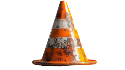 traffic cone isolated on white background