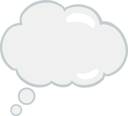 vector illustration icon thought cloud cartoon concept