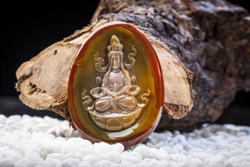Jade and agate crafts beautifully carved using traditional techniques