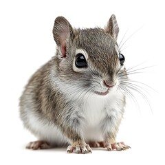 Obraz premium Cute little chipmunk, isolated on white, wildlife, pet.