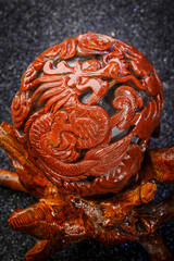 Jade and agate crafts beautifully carved using traditional techniques