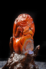 Jade and agate crafts beautifully carved using traditional techniques