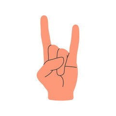 Simple positions hand gestures vector illustration, hand gesture vector, concept of communication, expressions and non verbal vector illustration in hand drawn style