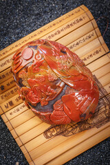 Jade and agate crafts beautifully carved using traditional techniques