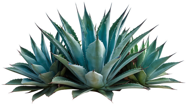 Fototapeta Sisal Agave With Large Spiky Leaves Short isolated 