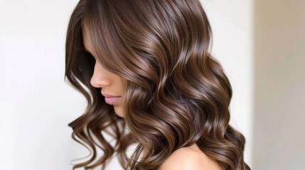 Naklejka premium Gradient of mocha mousse color in 2025 presenting a beautiful and elegant look. Soft hues blending seamlessly to create an alluring visual effect. The mocha mousse shade bringing a touch of sophistica