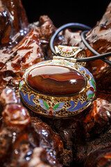 Jade and agate crafts beautifully carved using traditional techniques