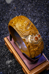 Jade and agate crafts beautifully carved using traditional techniques