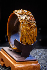 Jade and agate crafts beautifully carved using traditional techniques