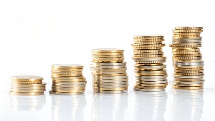 Coins Stacks Money Saving Investment Finance Growth Wealth Prosperity Business Economy Financial Success Currency