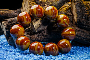 Jade and agate crafts beautifully carved using traditional techniques
