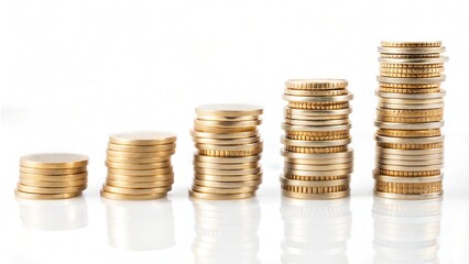 Coins Stacks Money Saving Investment Finance Growth Wealth Prosperity Business Economy Financial Success Currency