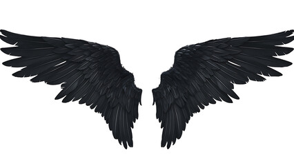 Black wings condor bird white backgroun isolated