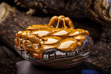 Jade and agate crafts beautifully carved using traditional techniques