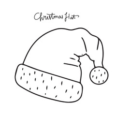 handrawn popular christmas hat element stock