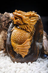 Jade and agate crafts beautifully carved using traditional techniques