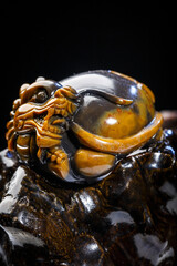 Jade and agate crafts beautifully carved using traditional techniques