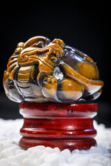 Jade and agate crafts beautifully carved using traditional techniques