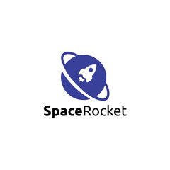 Space Rocket Logo Vector
