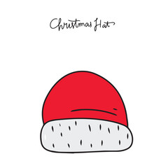 handrawn popular christmas hat element stock