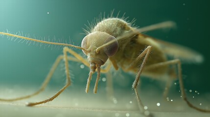 Fototapeta premium Close-Up of a Mosquito with Detailed Features