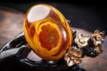 Jade and agate crafts beautifully carved using traditional techniques