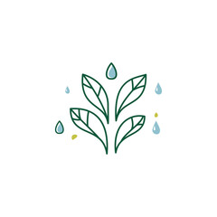 tree with leaves agricultural logo