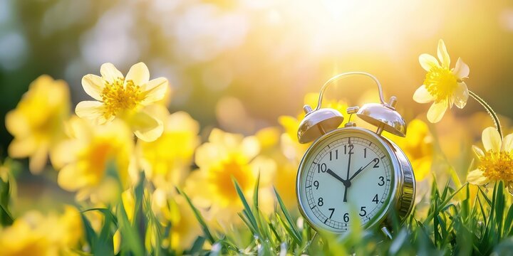A smartphone notification alerting about the time change in spring, as daylight savings begins.