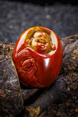 Jade and agate crafts beautifully carved using traditional techniques