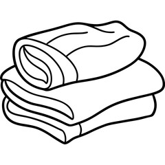  blankets line art vector illustration