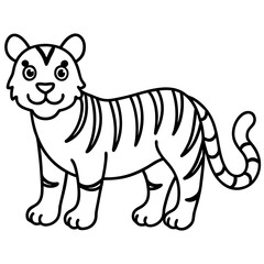 tiger line art illustration