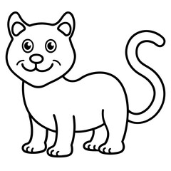  funny and cute animals line art vector illustration
