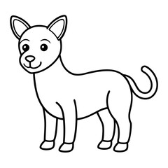  funny and cute animals line art vector illustration 