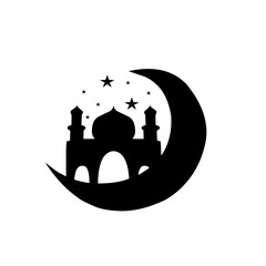 Islamic moon mosque icon