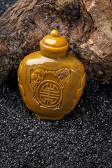 Jade and agate crafts beautifully carved using traditional techniques