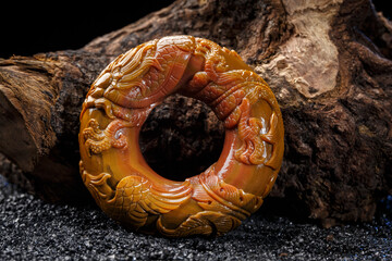 Jade and agate crafts beautifully carved using traditional techniques