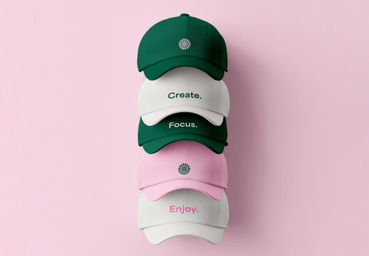 Stacked Hat Mockup with Generative AI