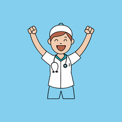 👨‍🔬 Medical Doctor with Stethoscope – Free Digital Art for Healthcare Branding