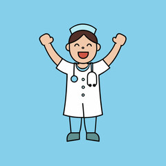 🏥 Healthcare Professional Clipart – High-Quality Cartoon Doctor Vector
