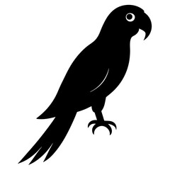 🎨 Parrot Silhouette Vector – Perfect for Logos, Stickers & Digital Art