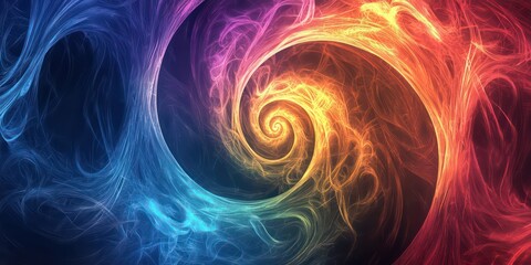 Fototapeta premium Abstract valentines vector background with swirls and glowing effects.