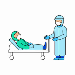 🏥 Hospital Patient Care Vector – Free SVG & PNG for Medical Use