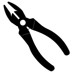 Minimalist Pliers Silhouette Icon for Tool and Hardware Designs