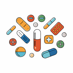 🔬 Pharmaceutical Drugs Vector – Free Digital Art for Medical Projects