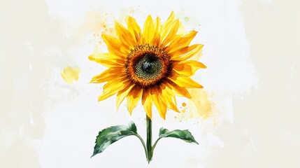 Watercolor style of Yellow sunflower background,abstract sunflower floral seamless pattern for rustic wedding design, thanksgiving decoration, scrapbooking,Elements,hand drawn illustration.