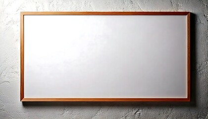 Blank whiteboard on the wall