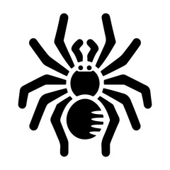 A Monochrome Tarantula Icon Vector with Creepy Elegance and Intricate Spider Silhouette
