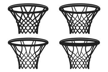 basketball net silhouette vector illustrator © tanvir